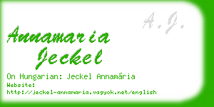 annamaria jeckel business card